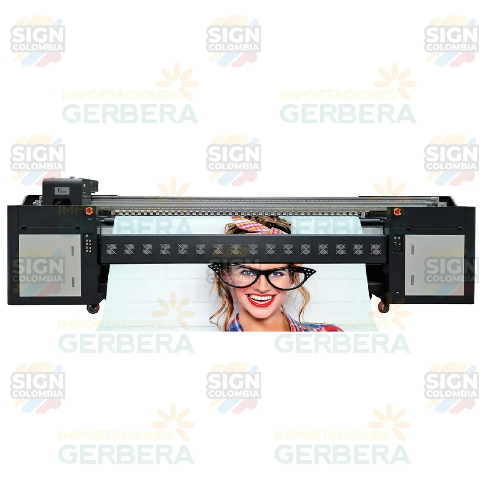 Impresora de inyección de tinta solvente digital de 3,2 M con cabezal HS1000/6988H de 12 piezas