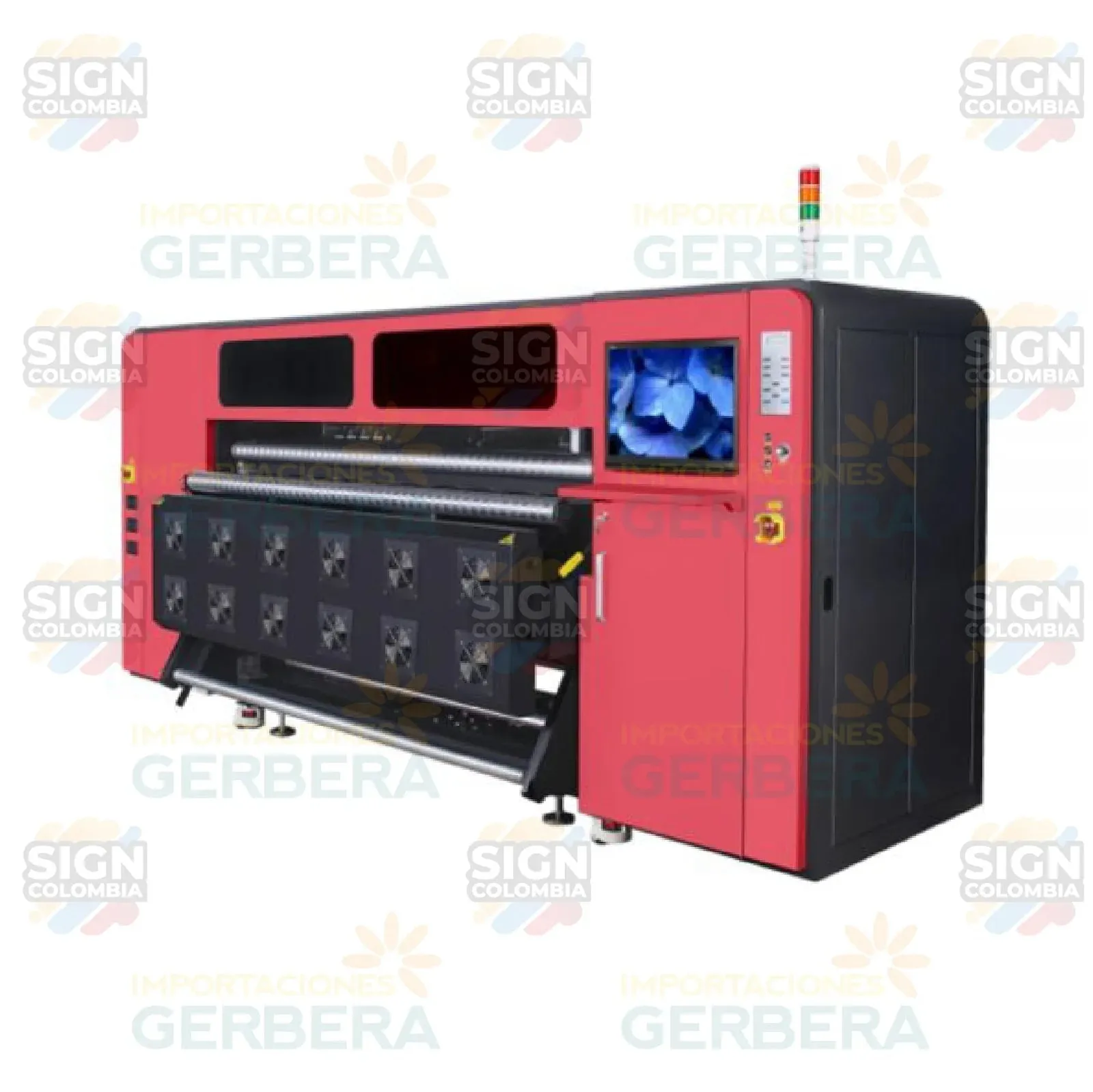 Impresora de sublimación industrial de 1,9m para tejidos de fibra con 24 cabezales Epson I3200A1