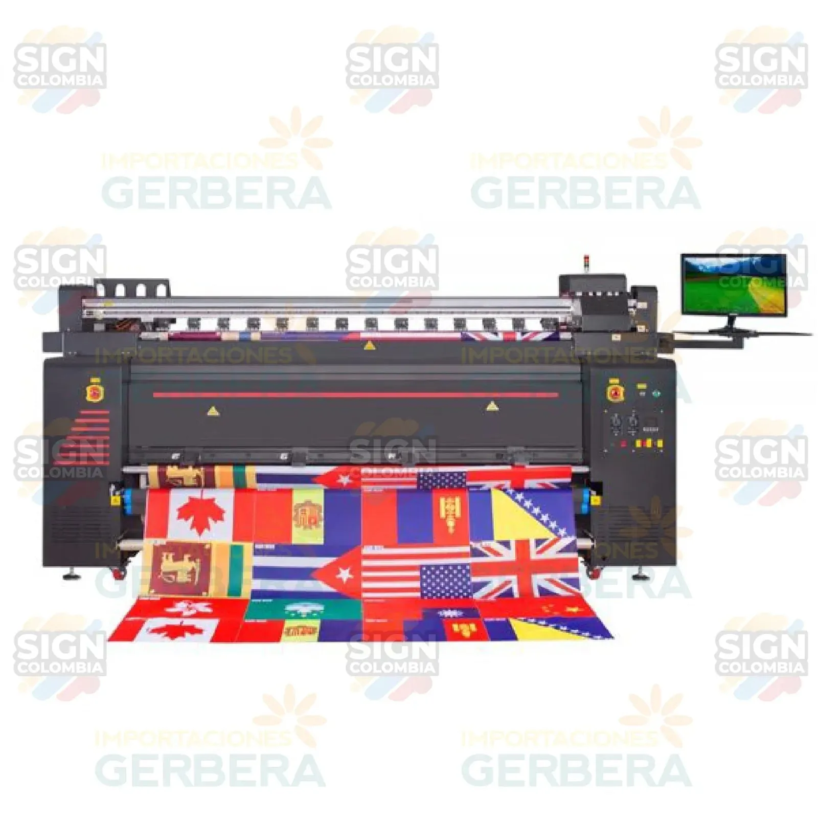 Impresora digital de banderas de gran formato de 2,3 m para impresión directa sobre tela con 4 cabezales de impresión Epson 3200