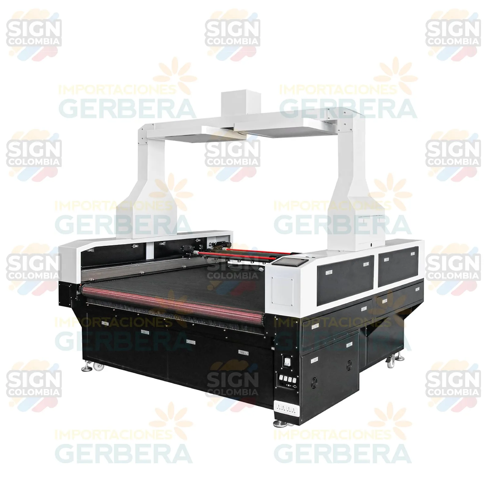 Cortadora láser de tela con cámara CCD de 2 cabezales