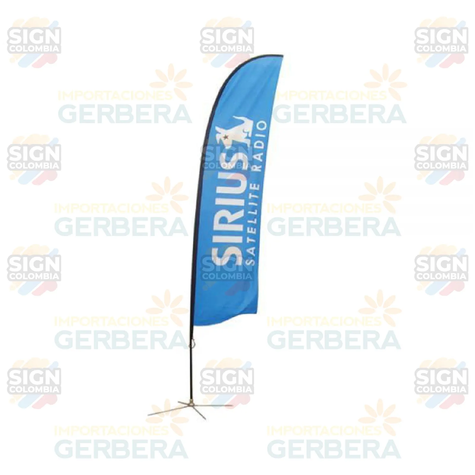Banner de Bandera Con Base de Cruz 3.4m