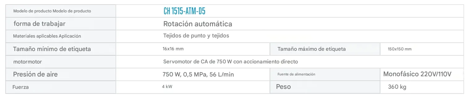 Termofijadora automática multifuncional de cinco estaciones 15x15
