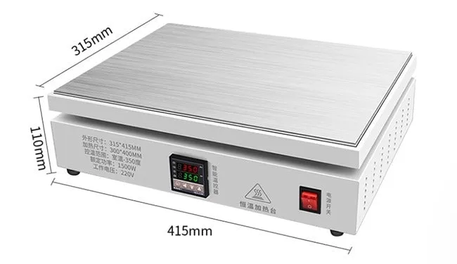 mesa de calentamiento a temperatura constante
