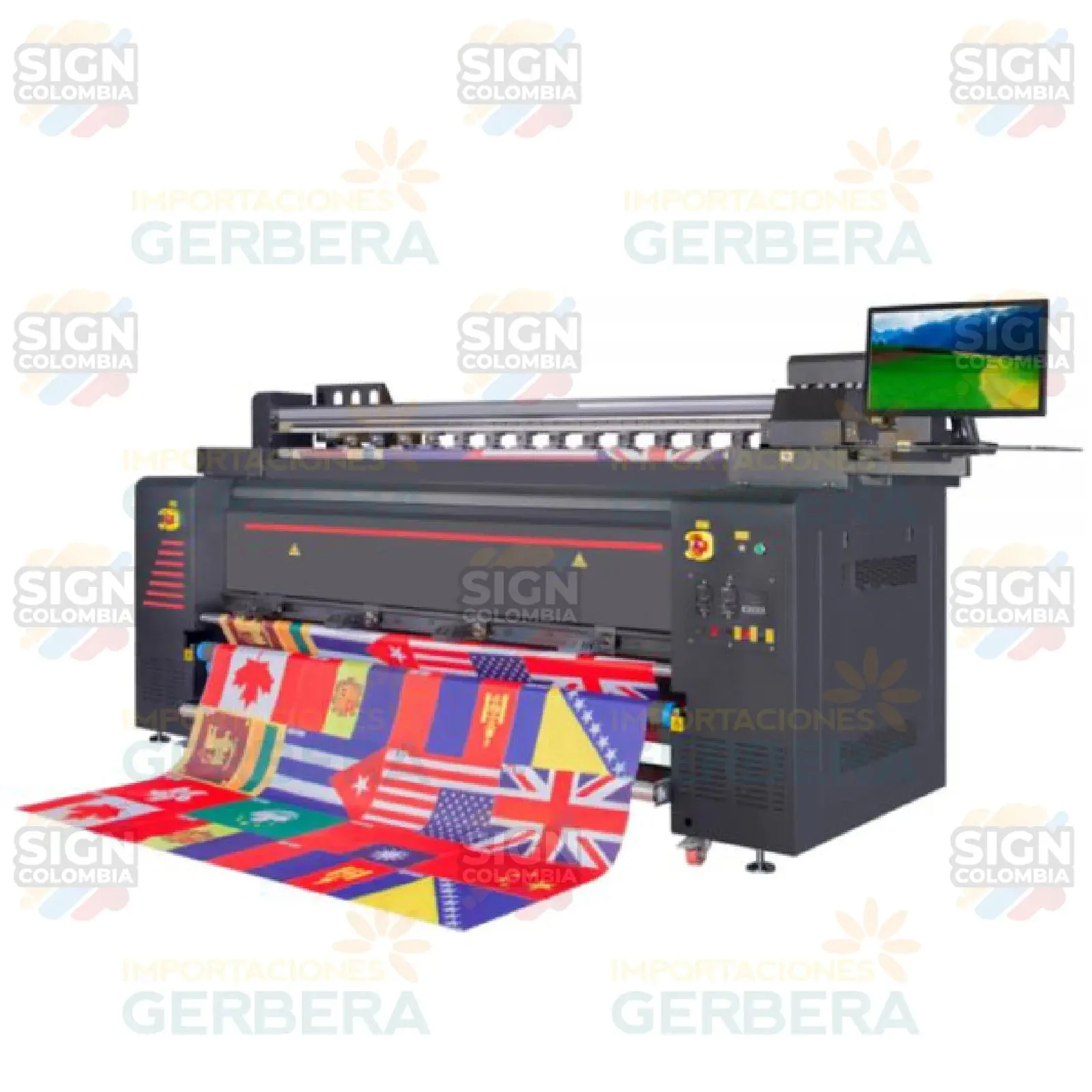 Impresora digital de banderas de gran formato de 2,3 m para impresión directa sobre tela con 4 cabezales de impresión Epson 3200