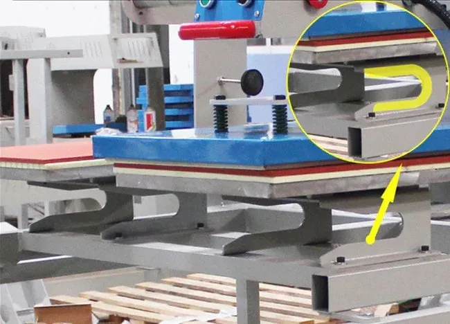 Máquina termofijadora neumática de doble estación con deslizamiento ascendente