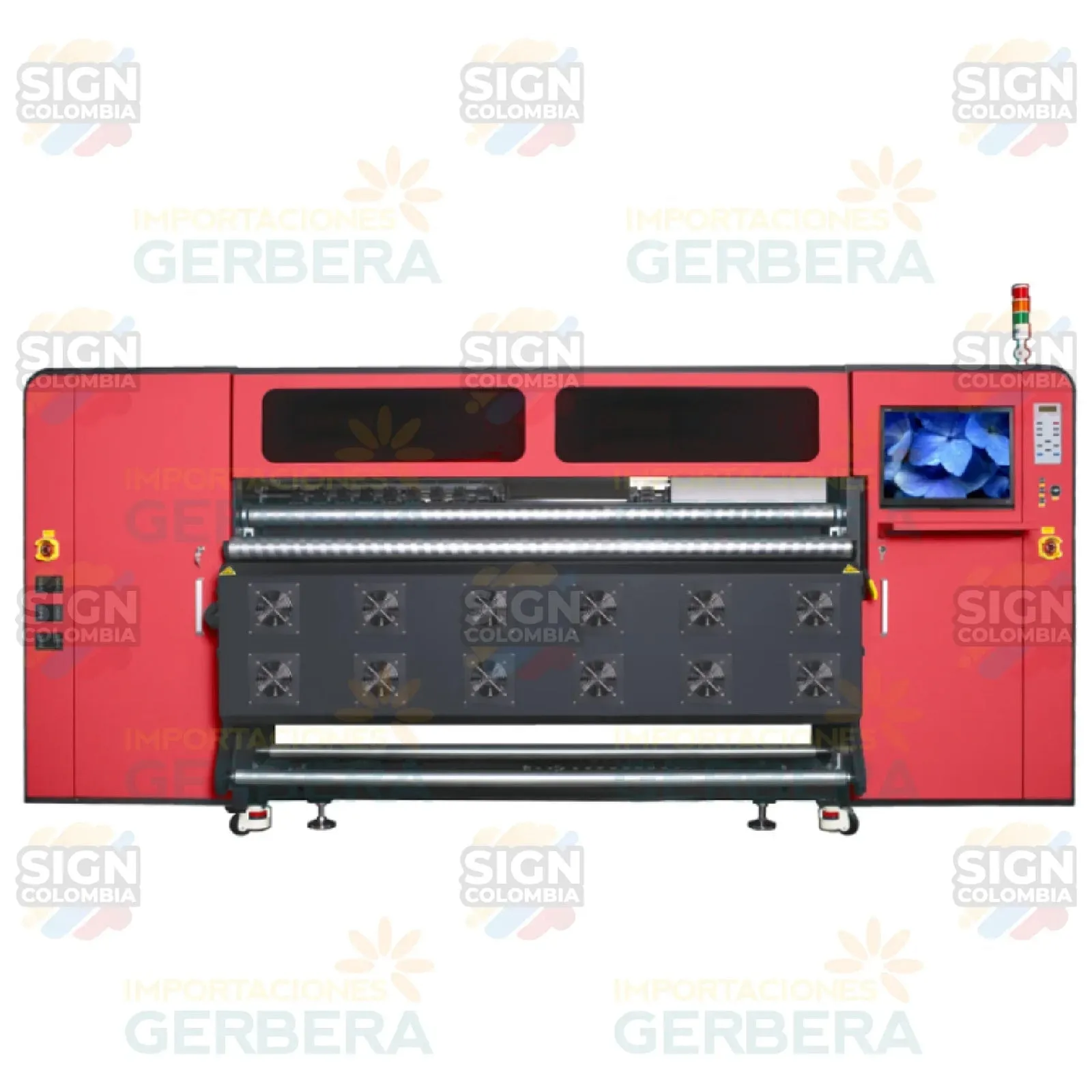 Impresora de sublimación industrial de 1,9m para tejidos de fibra con 24 cabezales Epson I3200A1