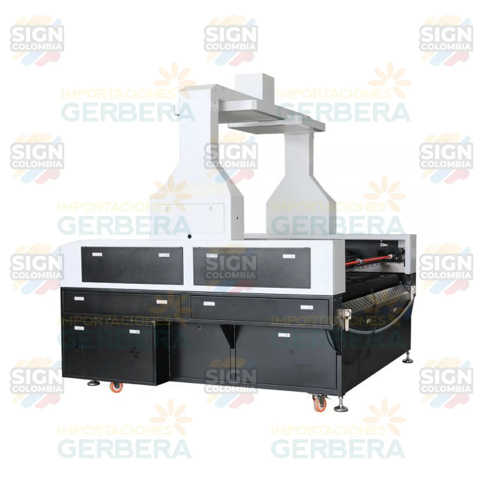 Cortadora láser de tela con cámara CCD de 2 cabezales