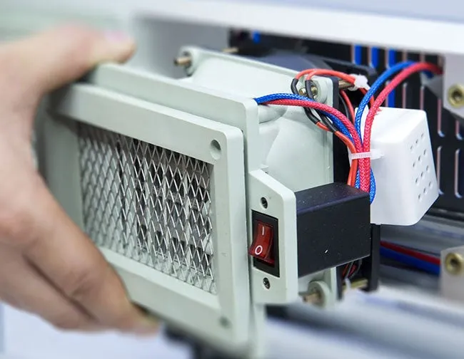 Secador de aire caliente controlable seccional