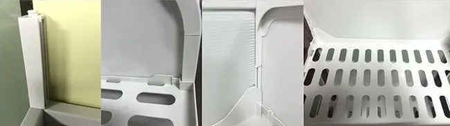 Exhibidor de suelo plástico y hierro de 1250 x 500mm